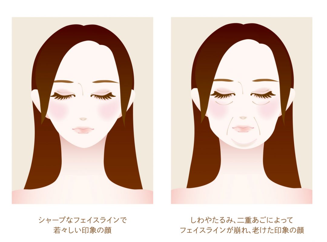 シャープなフェイスラインで若々しい印象
